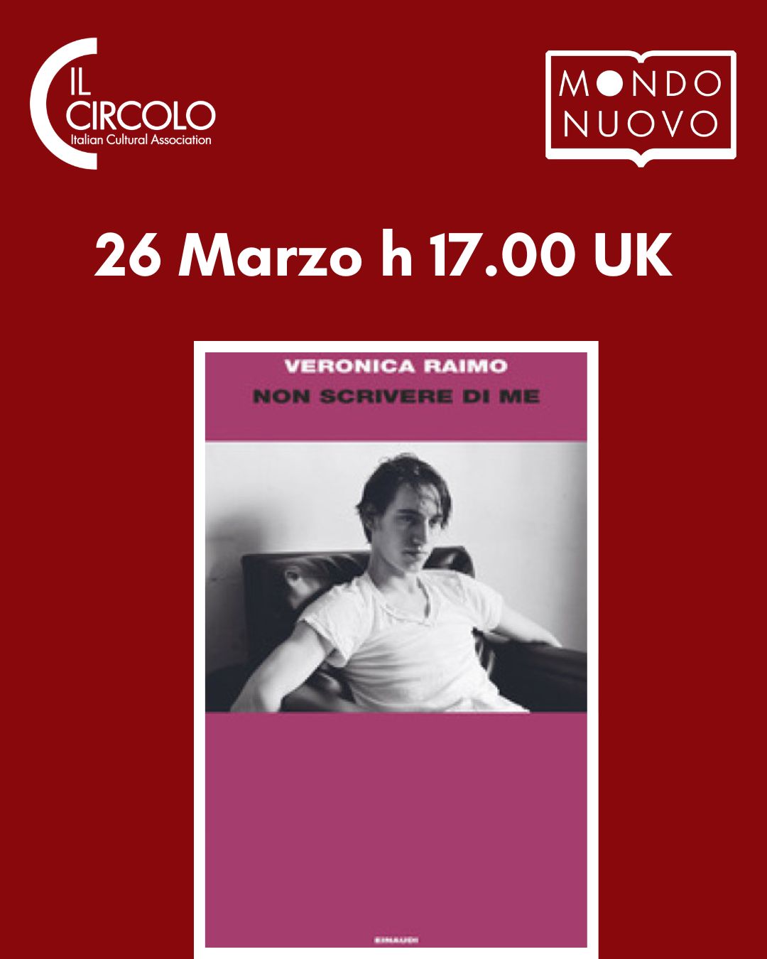 Il Circolo Bookclub Mondo Nuovo | "Non Scrivere di Me" by Veronica Raimo
